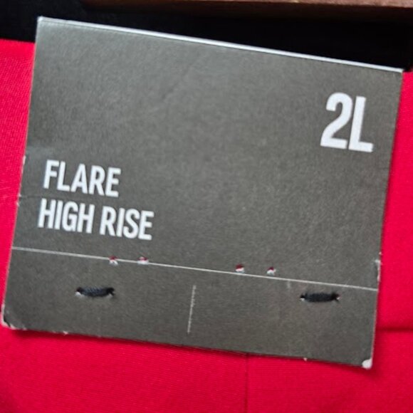 NWT Express High Waisted Flare Pant in Red 2L - Picture 6 of 13